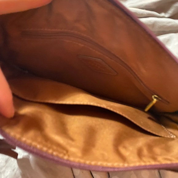 Fossil Burgundy and Orange Quilted Shoulder Bag - Picture 3 of 5